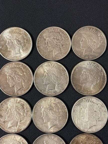 (15) Peace Dollar Coins - various years