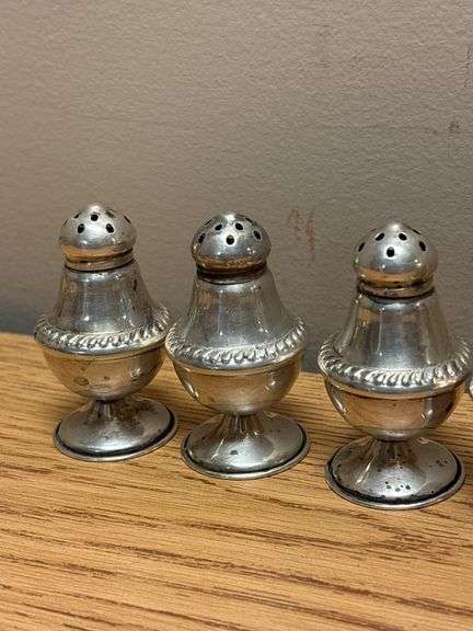 (6) Mini Sterling Silver Salt & Pepper Shakers - 2”