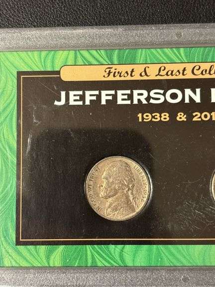 1938 & 2012 First & Last Collection Jefferson Nickels
