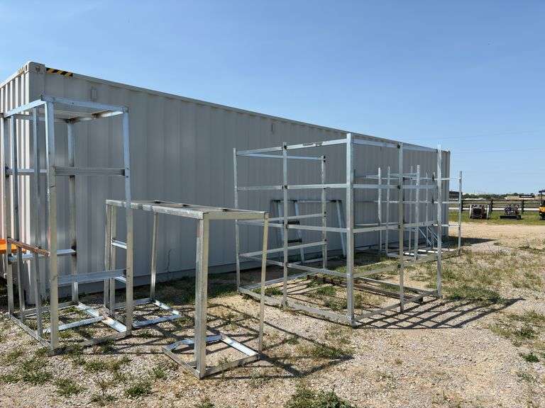 Large Group of Angle Iron Cages/Scrap image