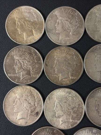 (15) Peace Dollars - various years