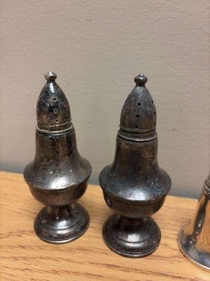 (4) Sterling Silver Salt & Pepper Shakers - 3” & 4.25”