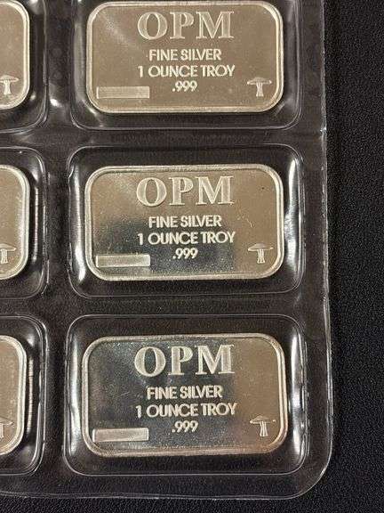 (10) One Ounce .999 Silver Bars