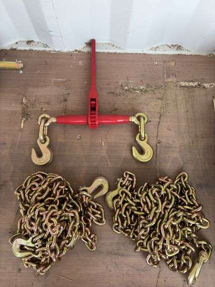 9200lb Ratchet Binder with (2) 3/8” 20’ Grade 70 Chains image