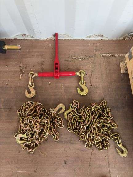 9200lb Ratchet Binder with (2) 3/8” 20’ Grade 70 Chains image