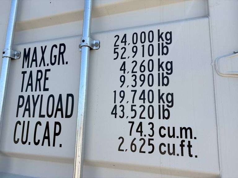 40’L x 8”W x 9’6”H Shipping Container - used one time - **important - read description**