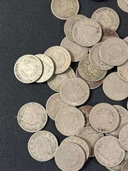 (100) V-Nickels - various years