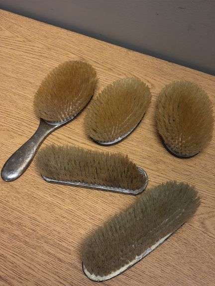 Monogrammed Sterling Silver Hair Brushes