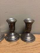 (4) Sterling Silver Candle Holders - 3.25” & 3.5”