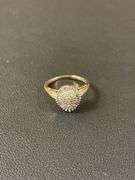 10K Diamond Ring - 3.4g - size 9
