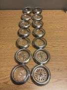 (14) Sterling Silver Rimmed Coasters