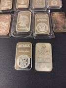 (10) One Ounce .999 Silver Bars