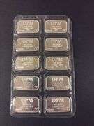 (10) One Ounce .999 Silver Bars