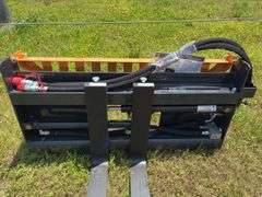 2025 Wolverine Skid Steer Pallet Fork - Hydraulic Adjustable - Model PFA-11-3300G - SN ZW01784