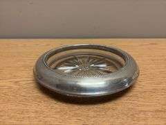 Frank M. Whiting Sterling Silver Rimmed Dish - 6.75”D