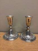 Sterling Silver Candle Holders - 5”
