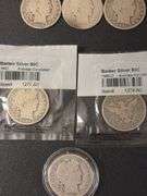 (6) Barber Silver Half Dollars - various years