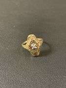 10K Diamond Ring - 2.8g - size 8