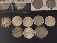 (12) Morgan Silver Dollars - various years