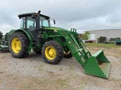 John Deere 6120E Tractor with H310 Loader - 907.8hrs - SN 1P06120EKF0001196