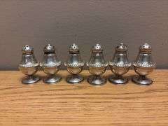 (6) Mini Sterling Silver Salt & Pepper Shakers - 2”