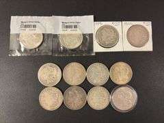 (12) Morgan Silver Dollars - various years