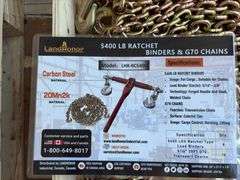 5400 Ratchet Binder with (2) 5/16” 20’ Grade 70 Chains