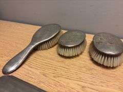 Monogrammed Sterling Silver Hair Brushes