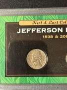 1938 & 2012 First & Last Collection Jefferson Nickels