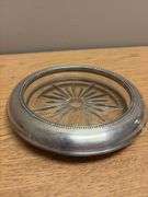Frank M. Whiting Sterling Silver Rimmed Dish - 6.75”D