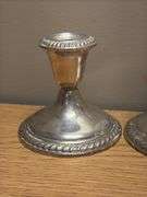 Pair of Sterling Silver Candle Holders - 3.25”