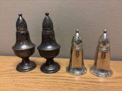 (4) Sterling Silver Salt & Pepper Shakers - 3” & 4.25”