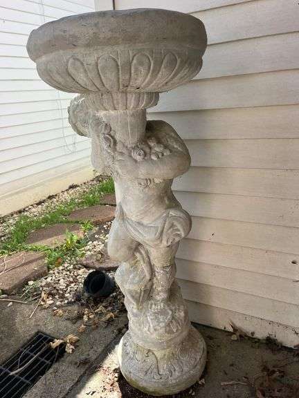 Concrete Bird Bath 44”