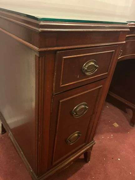 Mirror Top Knee Hole Desk48”x30”x20”