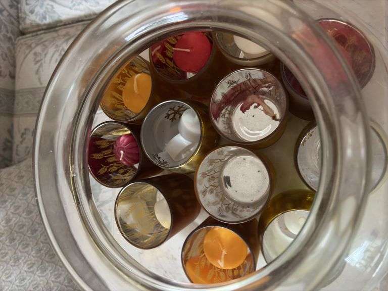 Large Glass Bowl with Candles