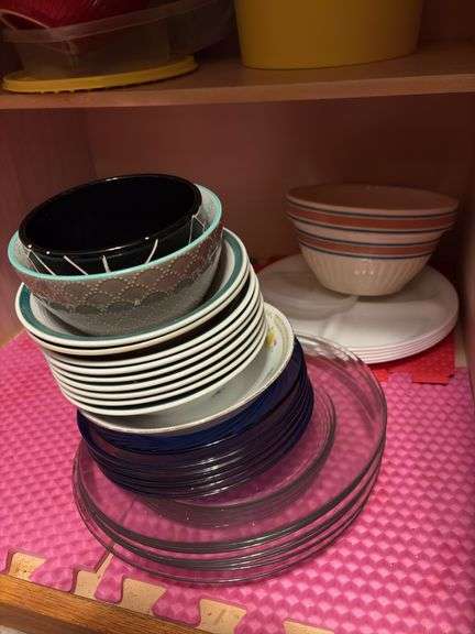 Contents of Cabinet - assorted dishes
