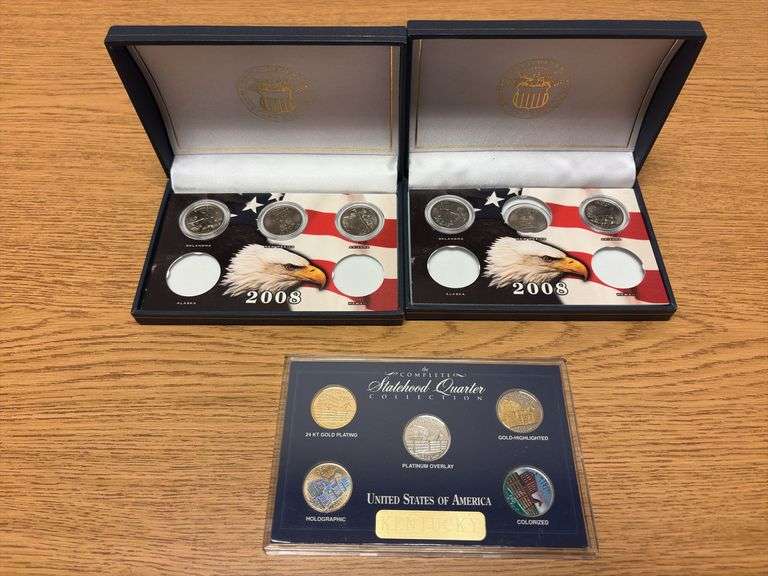 Kentucky Statehood Quarter Collection & (2) 2008 State Quarter sets - incomplete image