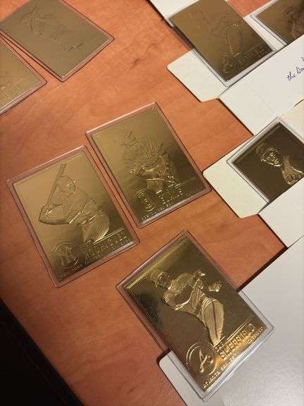Collection of Danbury Mint 22K Gold Baseball Cards
