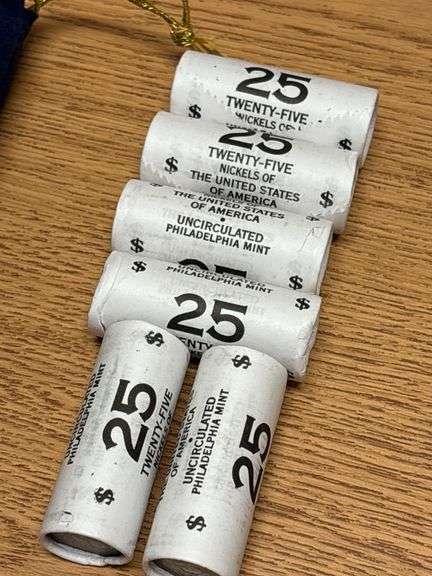 (6) $25 Rolls of Uncirculated Philadelphia Mint Nickels