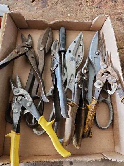Tin Snips, Pop Rivet Tool, Assorted Screwdrivers