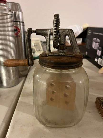 Butter Churn and McCoy Tulip Vase