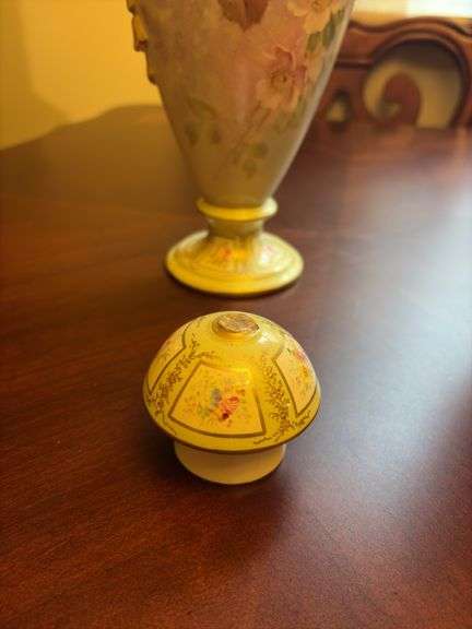 Pair of Bunn Germany Vases - tops are damaged - 14”