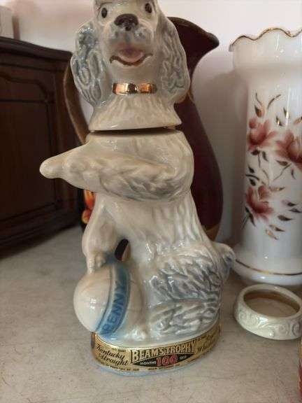 Assorted Vases, Poodle Decanter, Vases