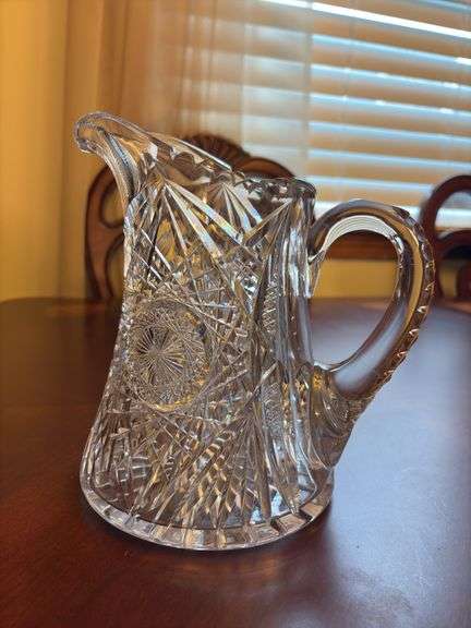 Crystal Water Pitcher - 8”H