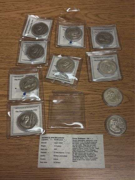 (10) Commemorative George Washington $10 Coins image