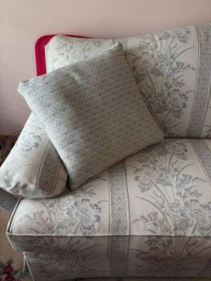 7’ Floral Print Sofa