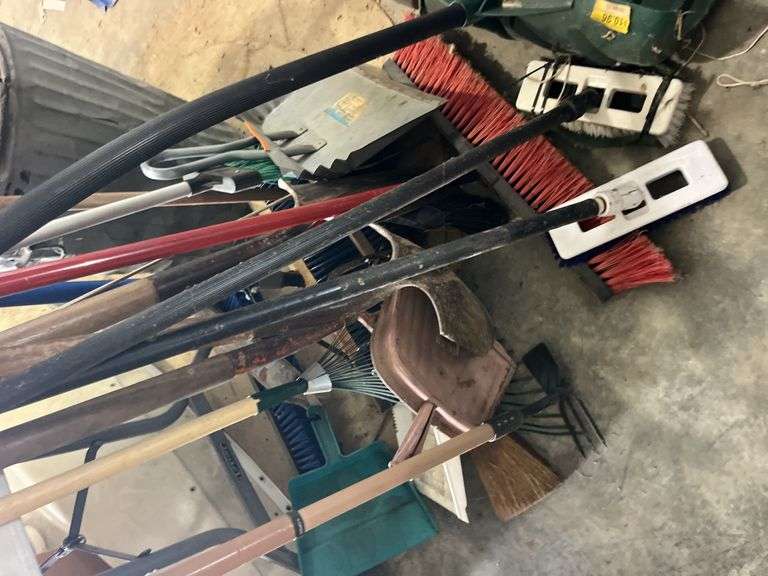 Group of Long Handle Tools with Stand