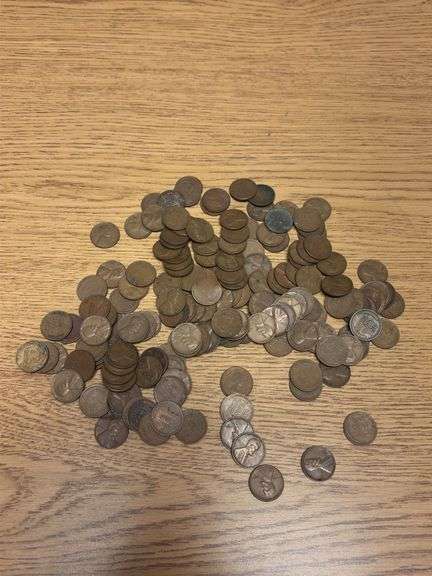 Large Group of Assorted Wheat Pennies image