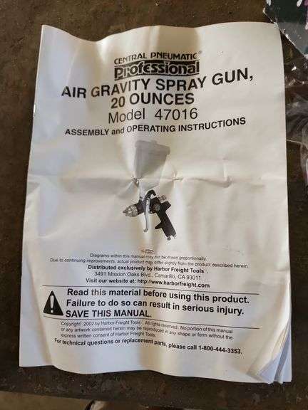 Central Pneumatic Spray Gun