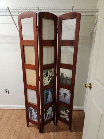 Room Devider - 3 sections 11"x69" each - missing one pane of glass image